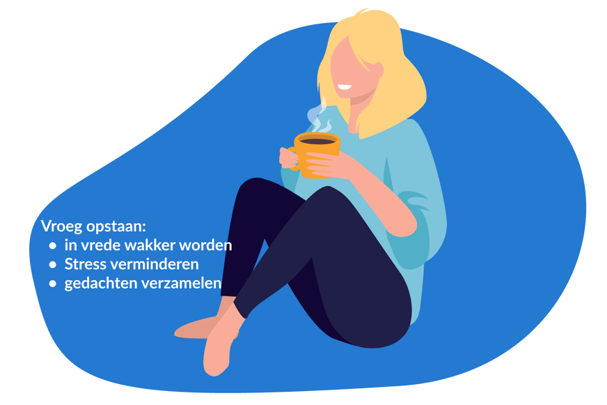 Vrouw die koffie drinkt